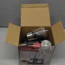 Electric Pepper & Salt Grinder Set, Automatic Seasoning Mill, Type-C Rechargeable Coarseness Adjustable, with LED Light, 95ml Enlarged Silo & Washable Storage Base, Stainless Steel