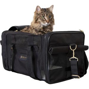 Sherpa Delta Airlines Travel Pet Carrier, Airline Approved & On Board - Black, Medium (18.0"L x 11.0"W x 10.5"H)