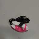 Honoson Mini Craft Iron Mini Heat Press Small Iron 3.93 x 2.36 x 2.76 in Portable Handy Tiny Flatiron with Charging Base Accessory for Fuse Bead Patch DIY Heat Transfer Vinyl(Pink)