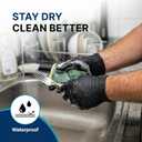 Schneider Nitrile Exam Gloves, 4 Mil Black Gloves Disposable Latex Free Powder Free, Food Safe for Cooking, Food Prep, Clean (Black, XL)