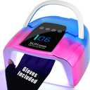 UV LED Nail Lamp Cordless,128W Portable Rechargeable UV Light for Gel Nails, Professional Gel Light Dryer with 3Timers Auto Sensor Nail Machine Curing Lamp for Salon & Home (Purple)