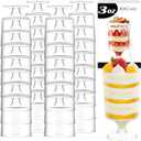 Mini Dessert Cups with Spoons,60 Pack 3 Oz Clear Appetizer Cup,Goblet Dessert Cup,Plastic Wine Glasses Parfait Cups,Disposable Party Serving Cups for Desserts Appetizer Pudding Mousse Tasting