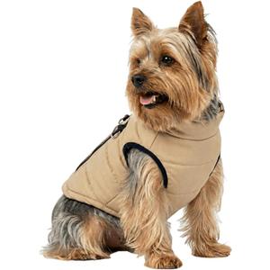 Dog Coats Warm Winter Dogs Jacket Pet Jackets Puppy Cold Weather Coat Pet Clothes for Small Dogs, Khaki, Small (Small (3.3-5.5lb))