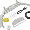 WE49X20697 Dryer Bearing Kit Compatible with GE Contains WE3M26 Top Bearing WE9M30 Felt WE12M29 Belt WE1M1067 Slides WE1M504 Slides WE12X83 Pulley Idler WE3X75 Support Bearing WE18X25100 Lint Screen