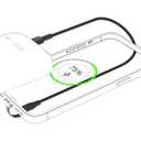 USB C Charger Cable, 2-Pack 1ft 60W Type C Charging Cable, Flat 90-Degree C-Port, High-Speed Data Transfer Compatible with Samsung S23/S22/S21, iPhone 15 Pro/Pro Max, MacBook Air/Pro, etc.