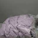 Cmfshape Lavender Ruffle Queen Comforter Set  Scalloped Comforter Set with Frilly Ruffle Bedding, Soft Lightweight Ruffle Bedspread, Shabby Chic Ruffled Comforter Set Queen for Bedroom & Guest Room (Queen(92"x96"))