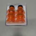 Reusable Soda Can Lids - 6-Pack Spill-Proof, Snap-On Covers for Freshness and Protection, Orange Can Toppers Set of 6