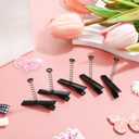 100pcs Metal Duck Bill Hair Clips, Spring Iron Alligator DIY Hairpins Barrettes Accessories for Hair Styling Party Christmas, Black