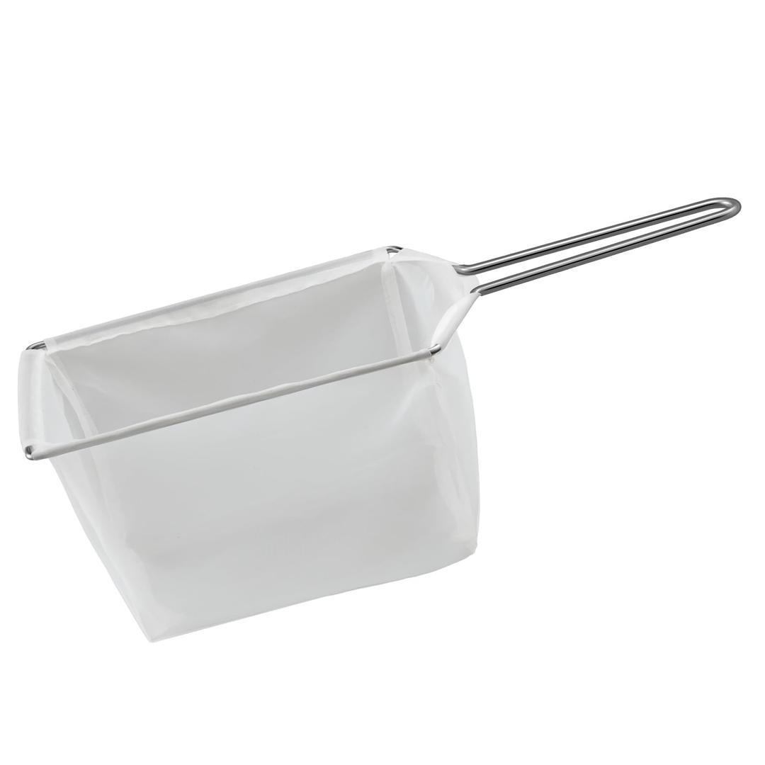 Honeydak 9 Inch Oil Fryer Filters with Stainless Steel Handle Frame, Reusable Fine Mesh Strainer Bag Cooking Oil Filter Separator for Food Maple Syrup Tapping Deep Fryer Pot Kitchen Restaurant