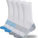 Copper Fit Unisex Crew Length Sport Socks, 2 Pair, Size L-XL