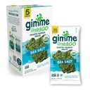 6 x Gimme Seaweed Grab & Go Organic Premium Roasted Seaweed Snacks, Sea Salt, 5 Count Trayless, Keto, Vegan, Gluten-Free, Great Source of Omega3s and Iodine, Healthy On-The-Go Snack for Kids and Adults (EXP 07/21/26)