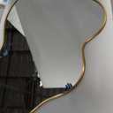 Irregular Wall Mirror with Metal Frame for Living Room, Hallway, Entryway, Bathroom and Dining Room