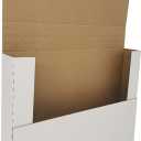 150 Pack 12-1/8" x 9-1/8" x 2" Corrugated Easy-Fold Mailer, Height Adjustable, White (EM1292-150)