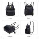 OLD TREND Genuine Leather Backpack Purse for Women Casual Daypack Small Business Casual Fashion Backpack for Women (Black)