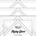 Bloc Loc Flying Geese Quilting Ruler Set #1 Contains 1-1/2” x 3”, 2” x 4”, 3” x 6”, 4” x 8” Finished Size for Quilters