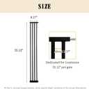 Lumizone 55.12" Extra Tall Pet Gate Extension Kit 8.27" Wide Black, Size: 8.27" W, Extension