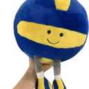 XIGUI 13 inch Soft Sports Pillow - Funny Volleyball Stuffed Plush Gifts for Boys and Girls, Cute Volleyball Room Decor (Blue-yellow)