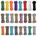 24 Colors Paracord Cord Multifunction Paracord Ropes 550lb Survival Paracord Random Combo Crafting Kit, for Making Lanyard, Bracelet, Dog Collar, Idea for Gift, 10 Feet