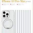 Loheckle for iPhone 13 Pro Max Case with Stand- Compatible with MagSafe Women Girls Cute Girly Aesthetic Unique Design Soft TPU Magnetic Ring Phone Cover for Apple 13 Promax, Stripes