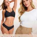 LetsJoli Wireless Bras for Women No Underwire Jelly Bras Seamless Push Up Full Coverage Bralettes Comfortable Everyday Bra (Black, XXL)