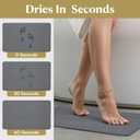 Stone Bath Mat Diatomaceous Earth, Quick Dry & Super Absorbent, Non-Slip Base, Modern Minimalist Bathroom Mat, Luxury Shower Floor Mat for Bathroom (24x16)