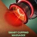 4 Pack Smart Cupping Set, Electric Cupping Device with Red Light, Heated Cupping Massager with 12-Level Suction & Heat, Cupping Machine for Pain Relief