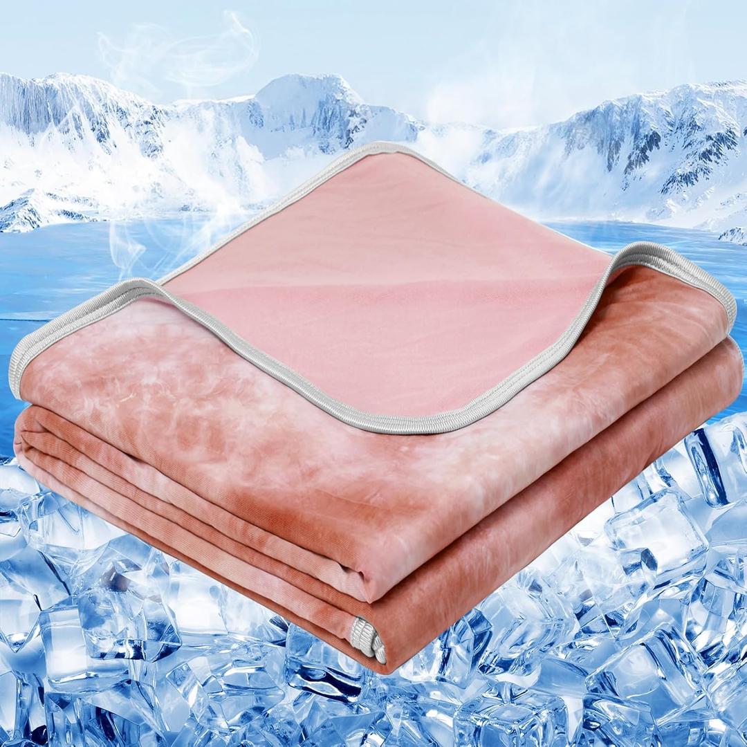 inhand Cooling Blanket Twin Size (60"x80"), Cooling Blankets for Hot Sleepers, Absorbs Heat to Keep Adults Cool for Summer Nights Sweats, Thin Cold Lightweight Blanket for Couch Bed, All Season Use