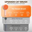 Steam Cat Brush, 6-in-1 Dog Brush Spritz Defur Comb with Pet Waterless Shampoo, Steamy Skin Friendly Deshedding Grooming Tool, Suitable for Shedding & Haired Pets, Pet Supplies Accessories, Pink