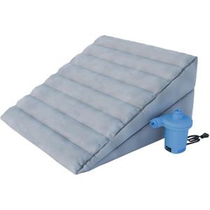 Boyd Sleep Inflatable Air Wedge Pillow, Adjustable Dual-Chamber Incline with Electric Pump, Auto Seal Valves & Ever Firm Fabric, for Acid Reflux, Snoring, GERD, Pregnancy, Back Support, 24" x 22"