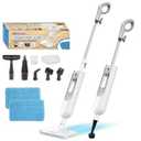Steam Mop All-in-one Multi-Functional Powerful Steam Cleaner, Handheld Detachable Floor Steamer with 2 Steam Level, 380ML Water Tank & 23FT Power Cord for Floor Cleaning, Bathroom, Clothes & Furniture