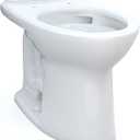 TOTO Drake Elongated TORNADO FLUSH Toilet Bowl with CEFIONTECT, Cotton White - C776CEG#01