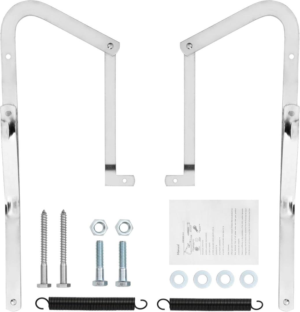 55-1 Attic Ladder Spreader Hinge Arms with Springs,Compatible with Werner (Mk1 Thru Mk3),A2208 A2210 A2508 A2510 W2208 W2210 W2508 W2510 WH2208 WH2210 WH2508 WH2510 WH3008 WH3010, MFG 2006 and Older