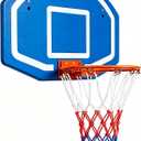 Wall Mounted Basketball Hoop Shatter-Proof Backboard 18" Standard Rim, Anti-Tear Net, Indoor Outdoor Basketball Games