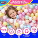 Ball Pit Balls for Toddlers, 500 Pack – Crush Proof, BPA Free & Non-Toxic Safe Play Toys for Boys & Girls Play Tent, Kiddie Pool, Backyard, Birthday Party Decoration, Round - 10 Pearl Colors