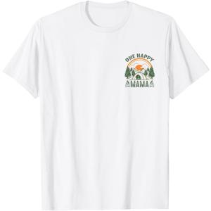 One Happy Mama 1st Bday Camping Matching Family Party T-Shirt S