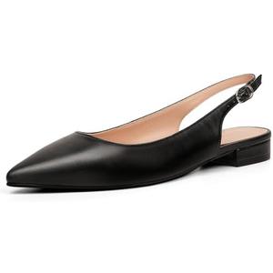 WONDERWAY Women Slingback Flat Pointed Toe Shoes for Dressy, Casual, Work, Wedding, 8.5