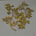 Hotop 2 Pieces Metal Tree Leaf Wall Decor Vine Olive Branch Leaf Wall Art Wrought Iron Scroll Sculptures Above the Bed, Living Room, Outdoor Decoration(Classic Style,Gold)