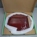 Toilet Seat, Solid Wood, Rubber Wood, High Gloss Finish, Mahogany Red, PIKLiDS (Round)