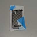 NITITOP Compatible with iPhone 13 Case Matte Aesthetic Checkerboard Checkered Pattern for Women Girls Men Full Camera Lens Clear Slim Hard Back Shockproof Protective Phone Cover - Black