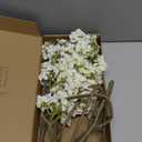 4PCS 25.6inch Lilac Artificial Flowers White Fake Delphinium Long Stem Silk Real Touch Flower Faux Lilac Floral Arrangement for Tall Vase Table Centerpieces Wedding Garden Home DecorationWhite