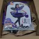 Girls Bat Halloween Costume Witch Cosplay Costume Tutu Dress Set for Kids Size 7-9