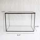 Glass Plants Terrarium with Lid,Rectangle Black Pot Box for Indoor Plants,Geometric Clear Containers for Moss and Succulent,Tabletop Decor DIY Gift,8.3L x 4.7W x 5.5H