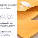 Kraft Bubble Mailers 9.5x13.5in Exterior, 8.7x13.5in Interior, 50 Pack Large Padded Envelopes, Self-Seal Tear Resistant, Parcel Packaging for Ecommerce Supplies & Product Wrapping