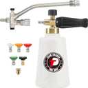 Tool Daily Foam Cannon for Pressure Washer with Double Tip Attachment, Dual Lance Wide Mouth Soap Cannon, 5 Power Washer Sprayer Nozzles, 1/4" Quick Connect, 3600 PSI