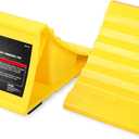 PR1ME Wheel Chocks with Non-Slip Base for RV & Trailer. 2 Pack Heavy Duty Wheel Chock with Bright Yellow. Lightweight Wheel Stoppers for Cars Camper Trucks RVs, Fit for Most Tyre Sizes