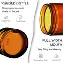 4 oz Glass Jars with Lids, 16 Pack Amber Jars with Lids & Inner Liners, Wide Mouth | Glass Black Mason Jars for Cream, Lotion, Honey, Jam, Jelly | Kitchen & Home