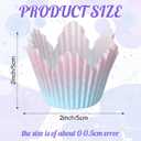 Potchen 200 Pcs Flower Petal Cupcake Liners Pastel Floral Petal Baking Cups Cupcake Liners for Cake Spring Easter Weddings Baby Showers Desserts Bridal Birthday Party Supplies