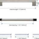 Knobonly 30 Pack Satin Nickel Finish Cabinet Pulls-7-1/2in Hole to Hole, Stainless Steel Boss Bar Kitchen Cabinet Handles and Knobs|Bedroom Closet Durable Modern Pulls