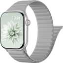 Patented Magnetic Sport Silicone Band Compatible with Apple Watch Bands 40mm 38mm 41mm 44mm 45mm 42mm 49mm Women Men, Soft Silicone Sport Loop Strap for iWatch Series 11 10 9 8 7 6 5 4 3 2 1 SE Ultra