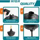 Wall Mounted Citronella Torches Set of 6, 24 oz Garden Torches for Outside, Refillable Flame Light Torch, Outdoor Metal Torch for Yard, Patio, Deck, Garden, Party, Landscape